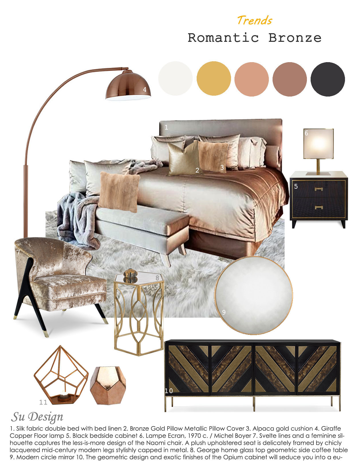 mood board - Romantic bronze