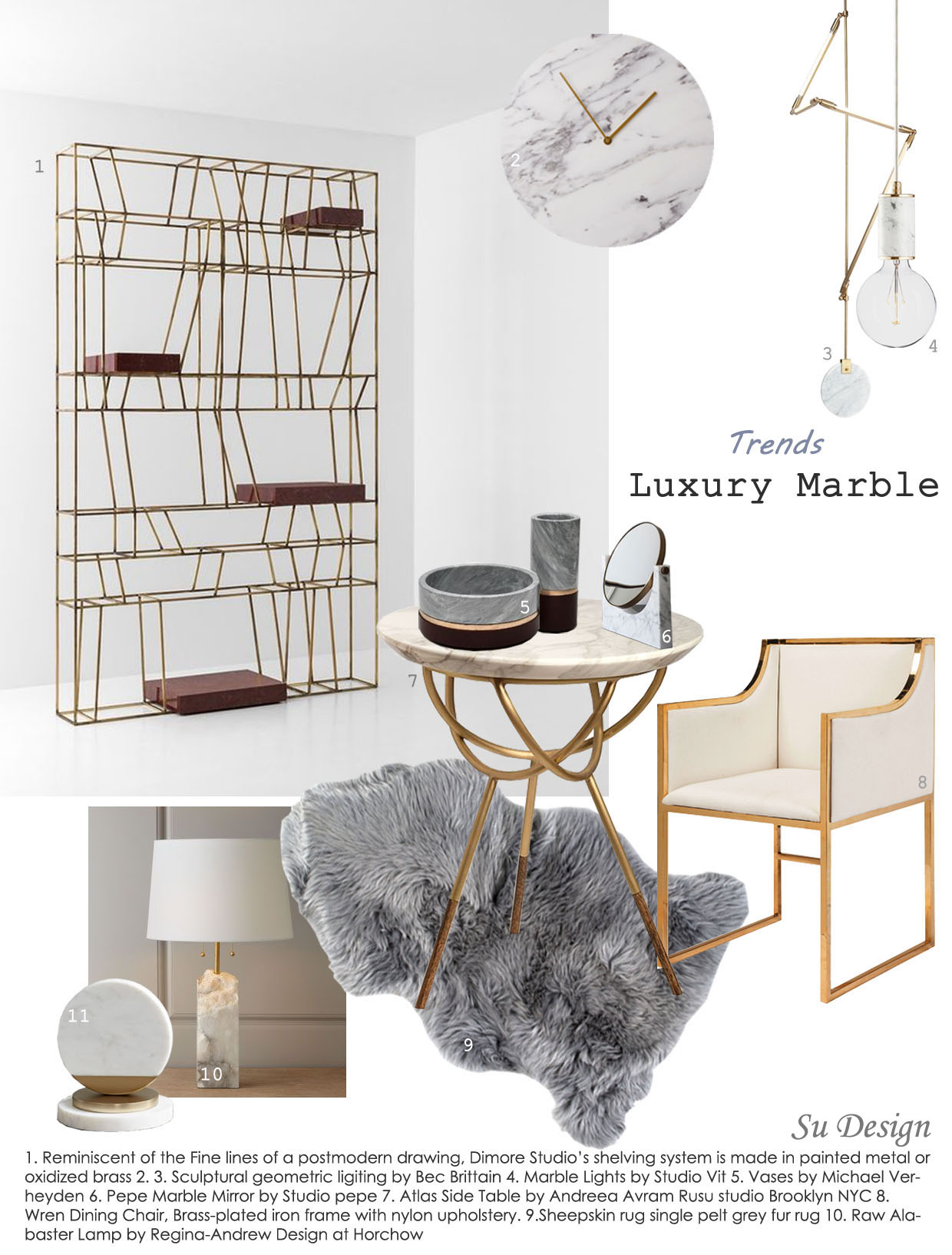 mood board - luxury marble